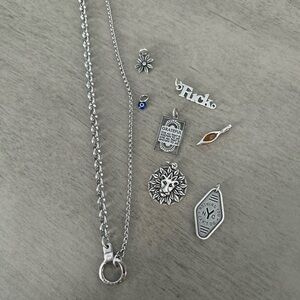 Air and Anchor necklace with charms